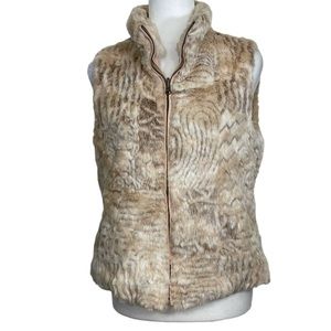 Kristen Blake Reversible Tan Fur Vest